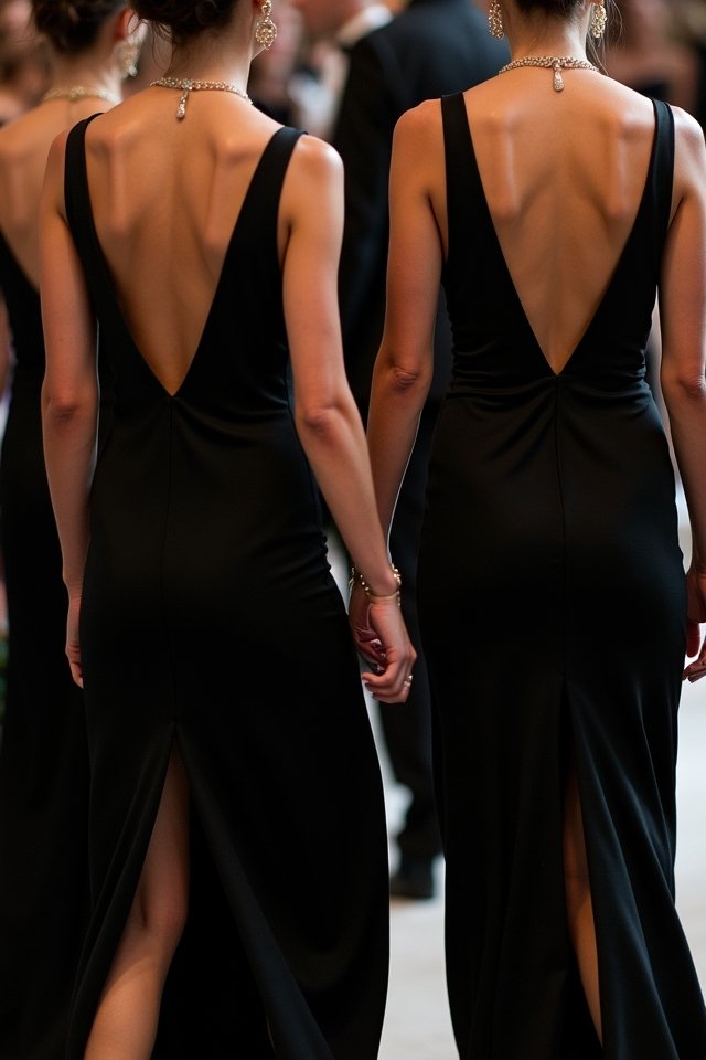 sleek asymmetrical column dress