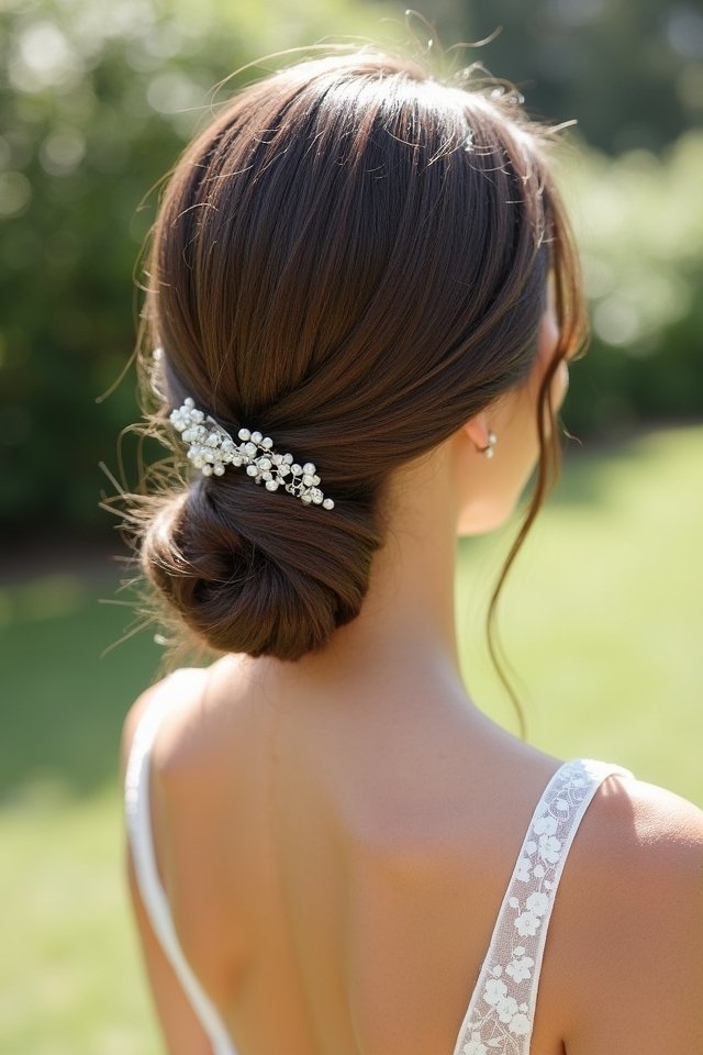 sleek elegant polished ponytail