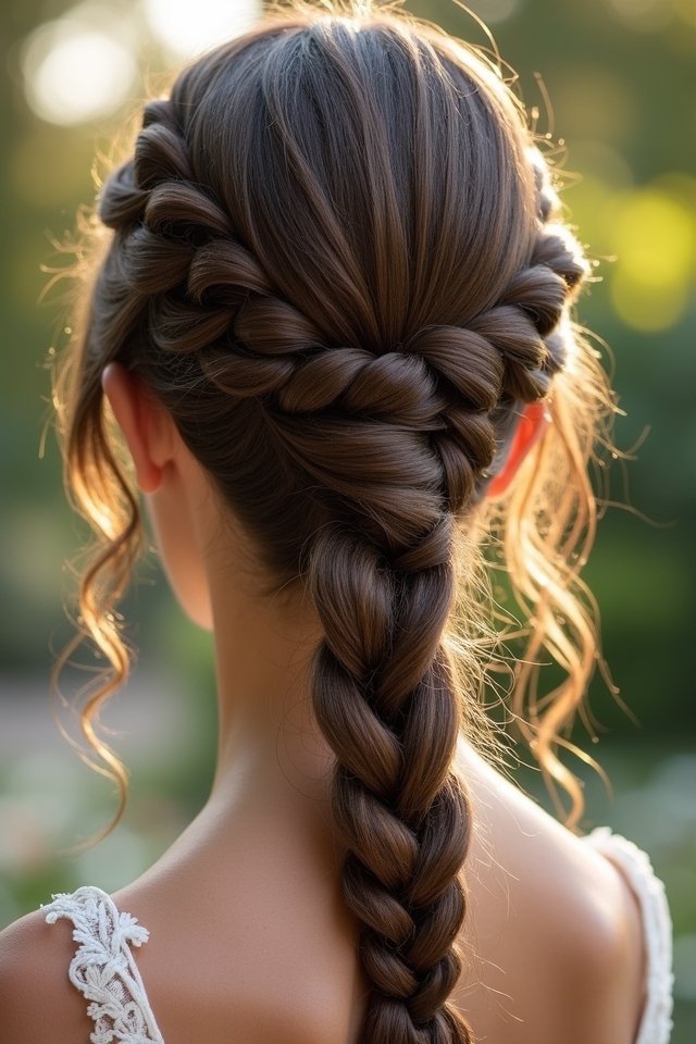 sleek elegant twisted ponytail