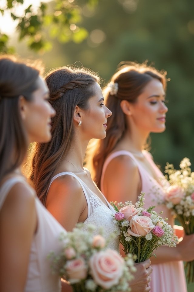sleek hairstyle with side part