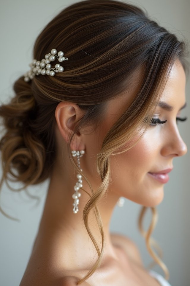 sleek half up elegance enhanced