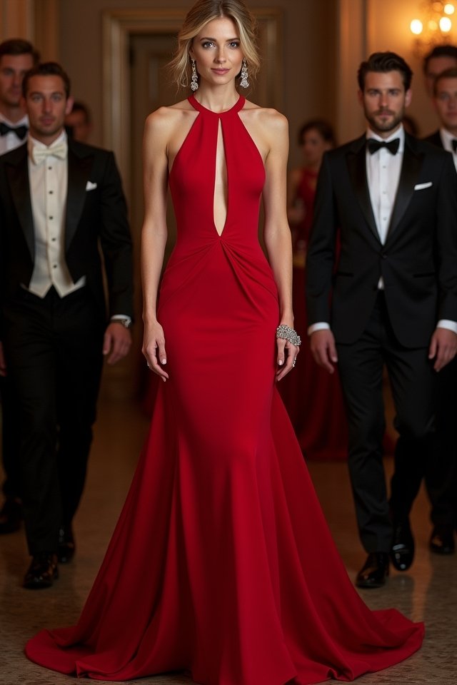 sleek halter neck elegance