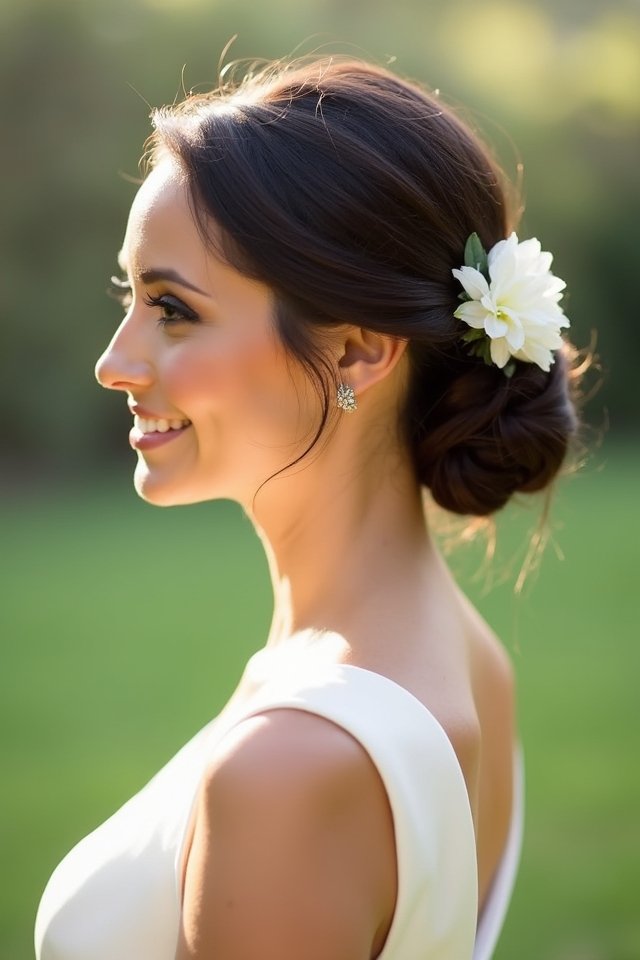 sleek low bun elegance