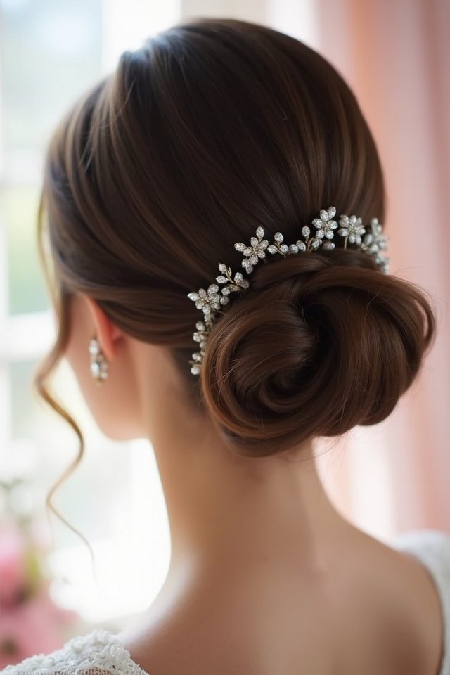 sleek low bun elegance