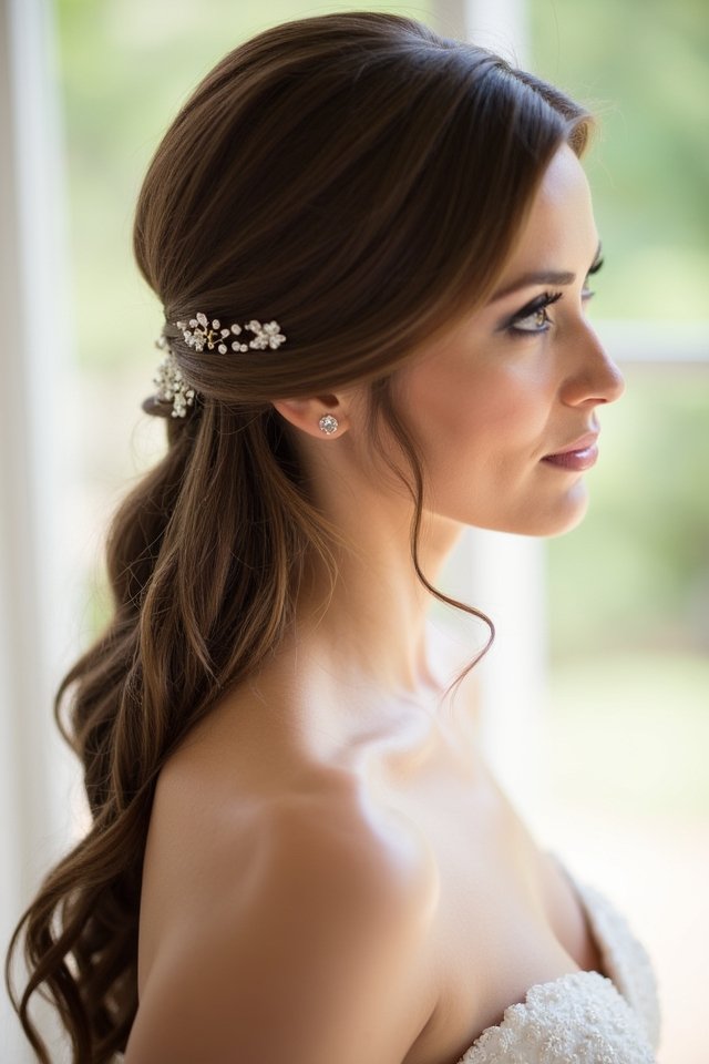 sleek low ponytail elegance