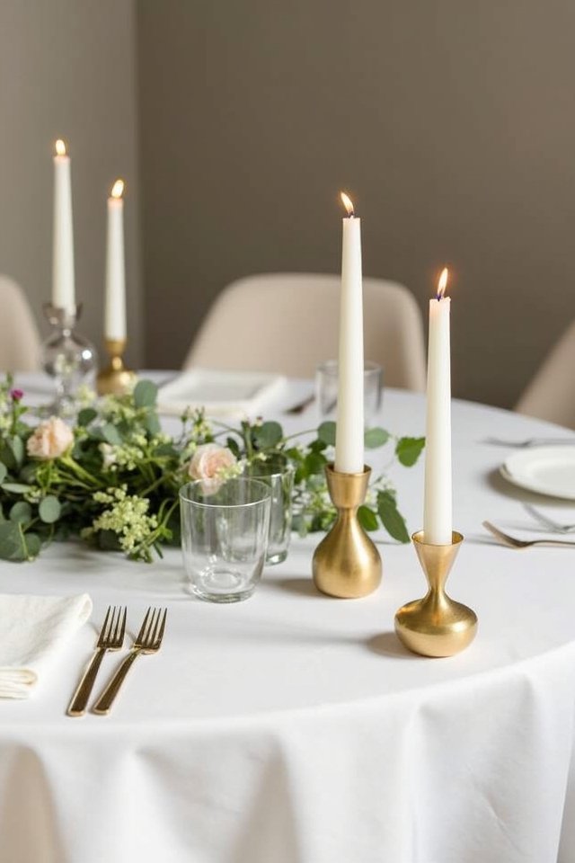 sleek minimalist candlestick holders