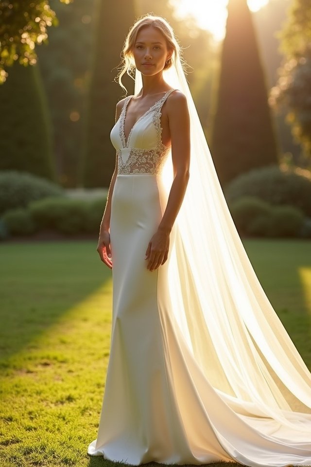 sleek minimalist wedding dresses