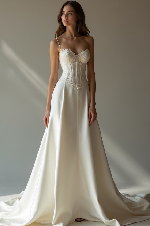 sleek satin corset elegance