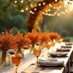 small wedding burnt orange