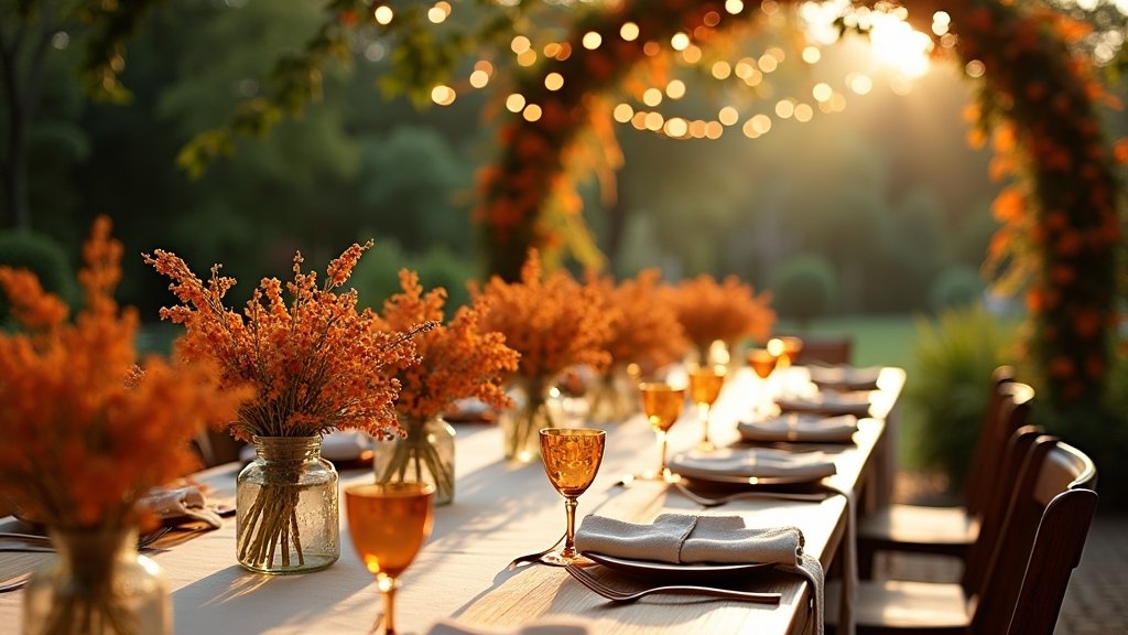 small wedding burnt orange