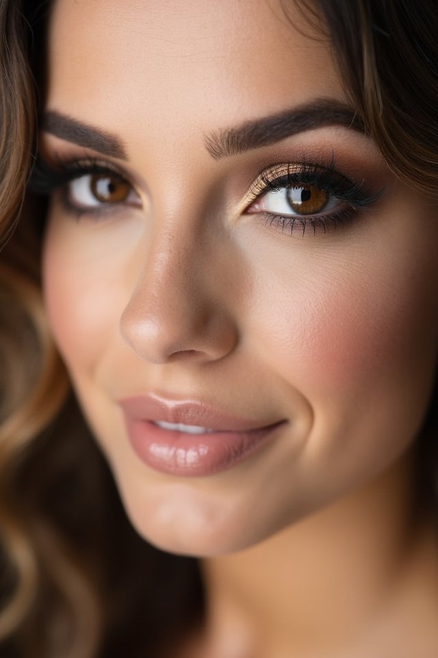 smoky bronze bridal elegance