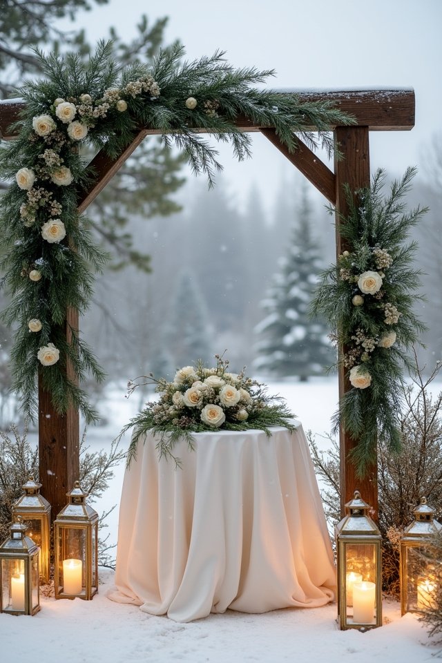 snowy wedding photo magic