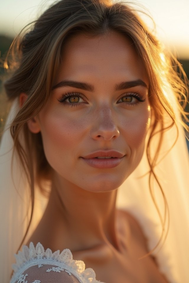 soft bronze bridal makeup