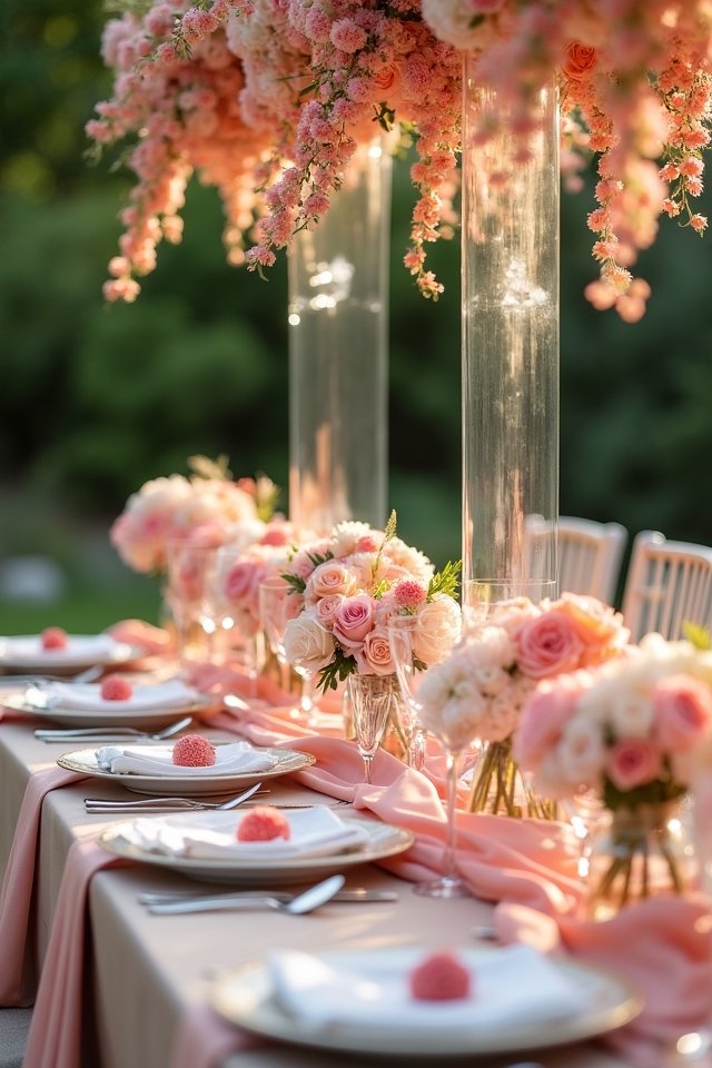 soft coral taupe elegance