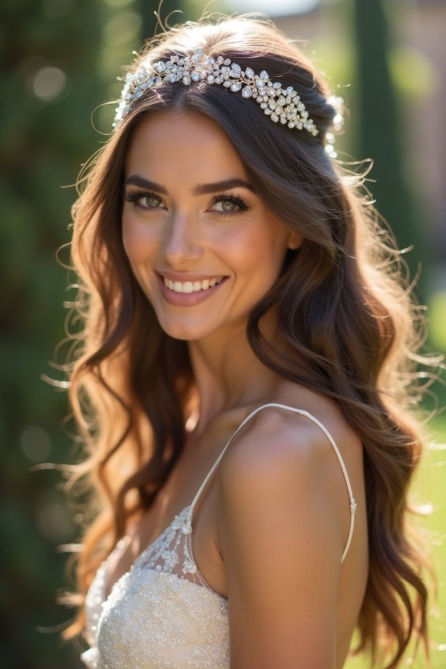 soft curls sparkly headband