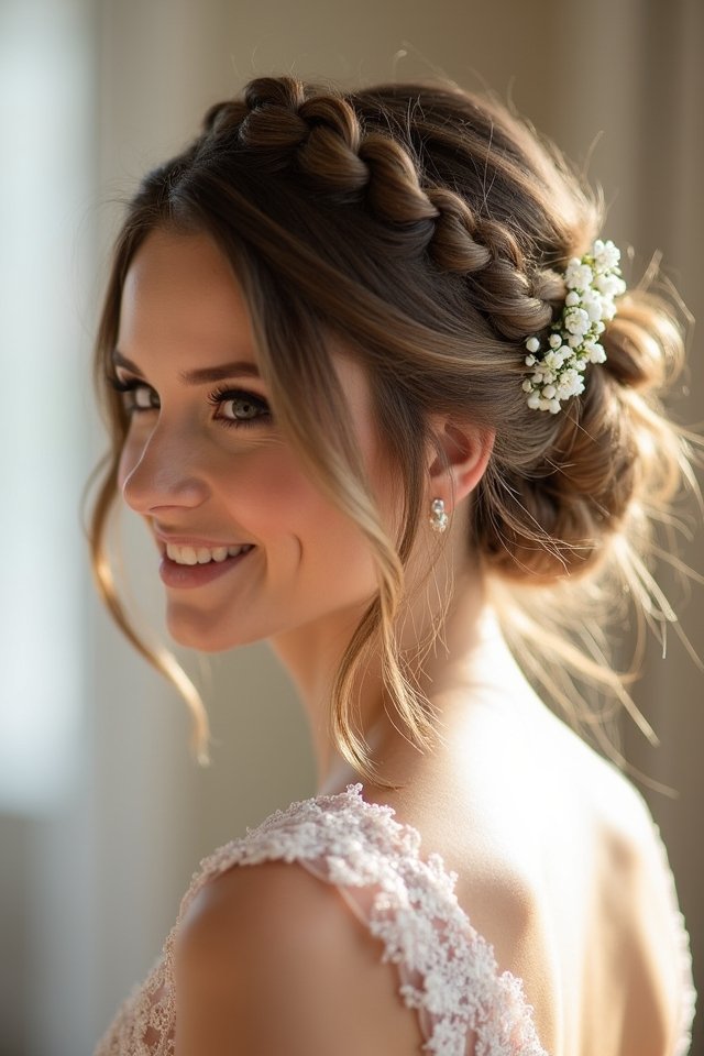 soft elegant braided updo