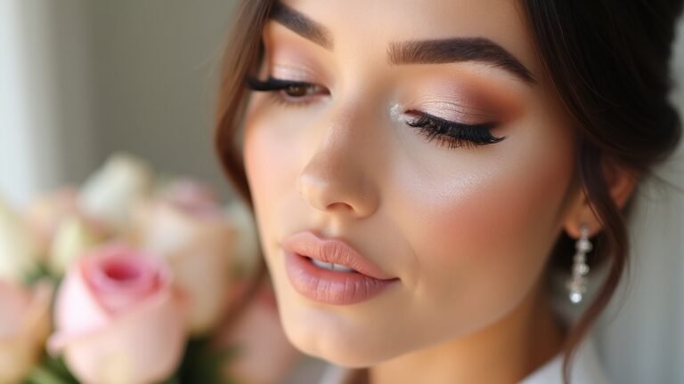soft glam for brides