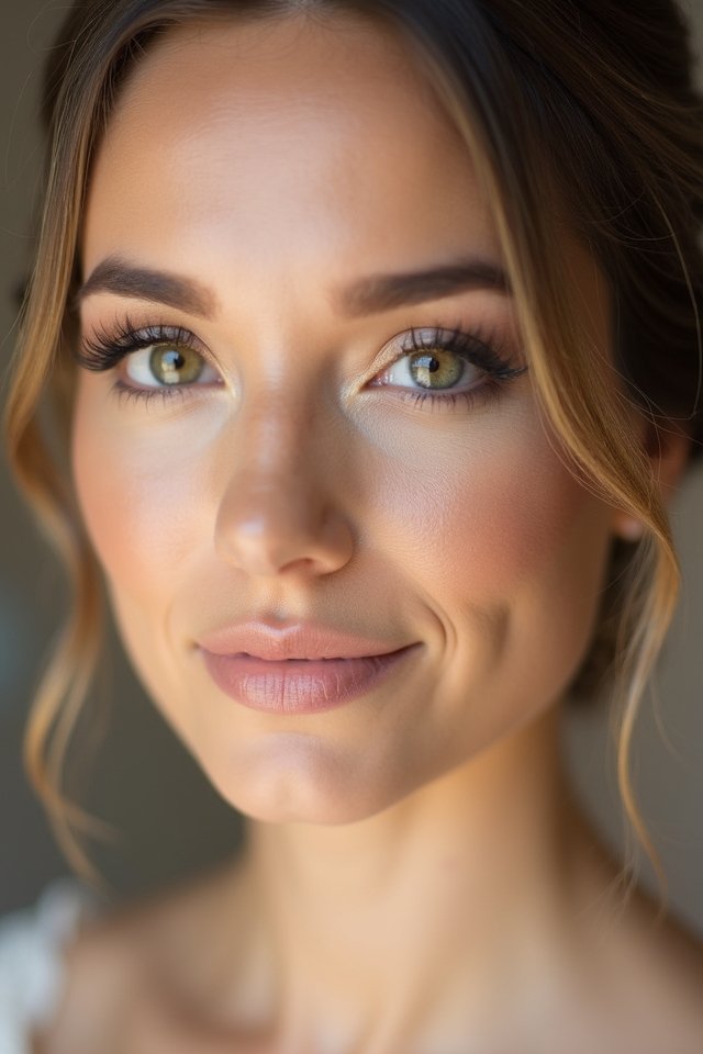 soft glam nude bridal makeup