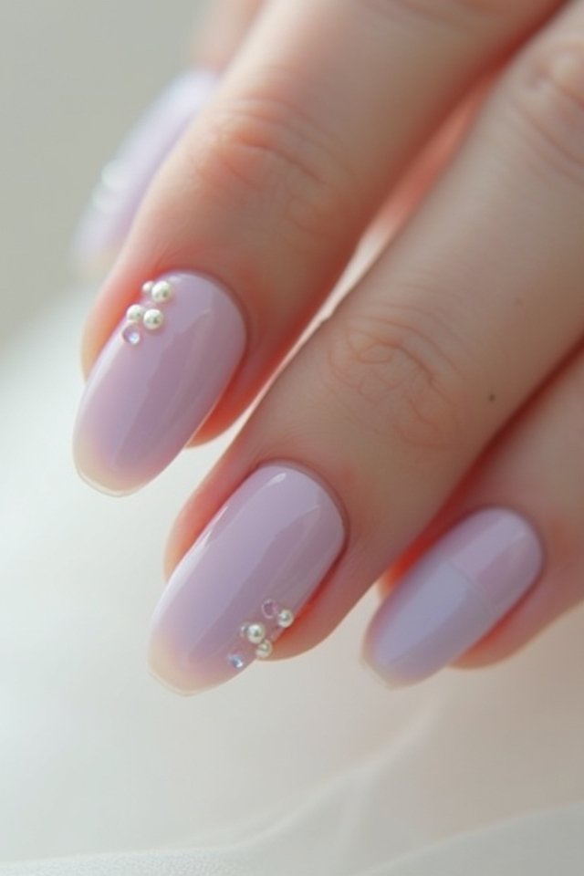 soft pastel pearl nails