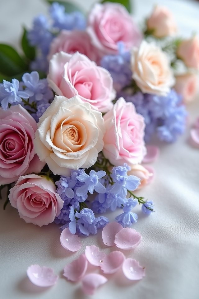 soft pastel wedding bouquets