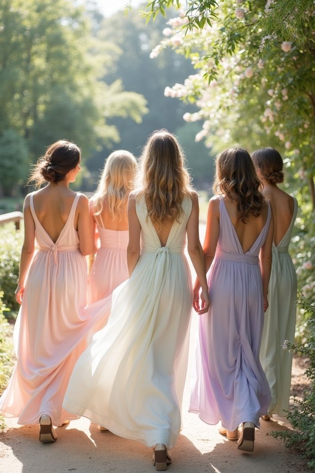 soft pastel wrap dress