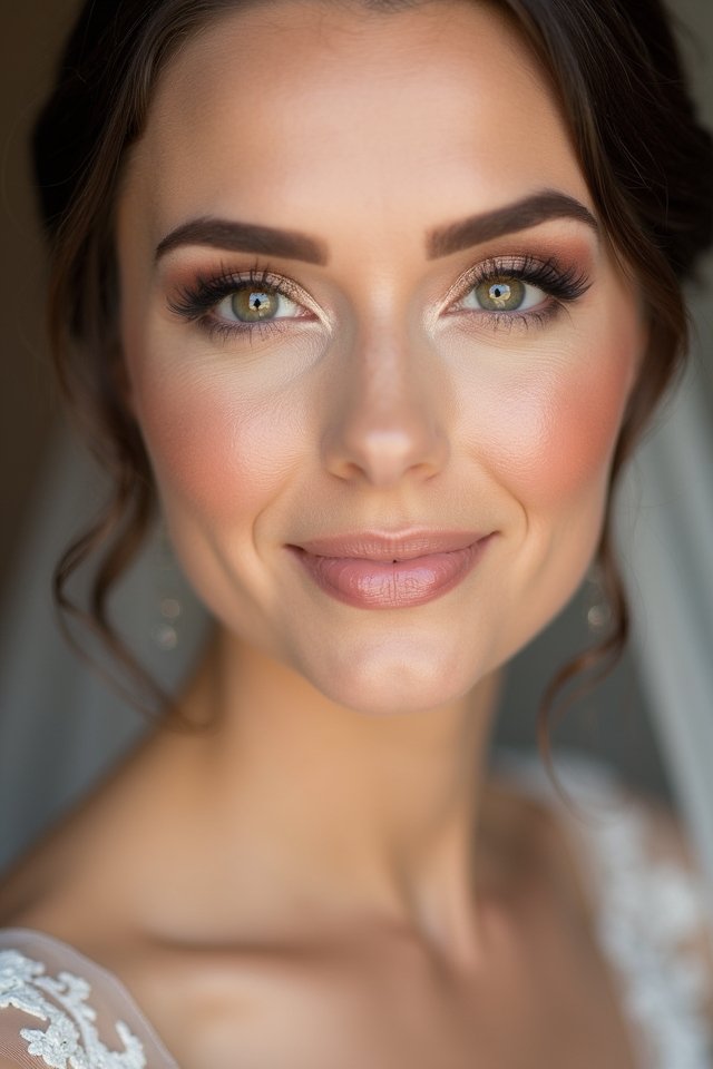 soft pink blush application