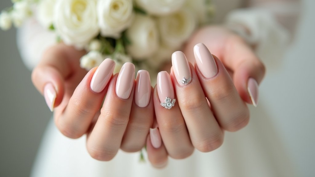 sophisticated bridal nail designs