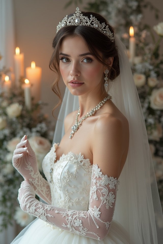 sophisticated bridal winter accessories