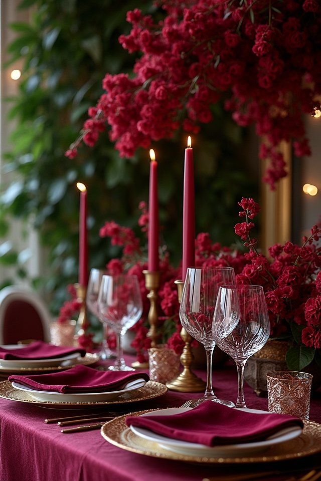 sophisticated burgundy and navy