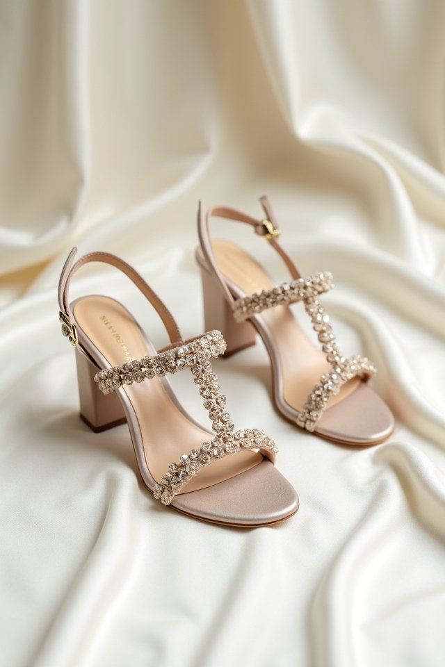 sophisticated comfortable bridal heels