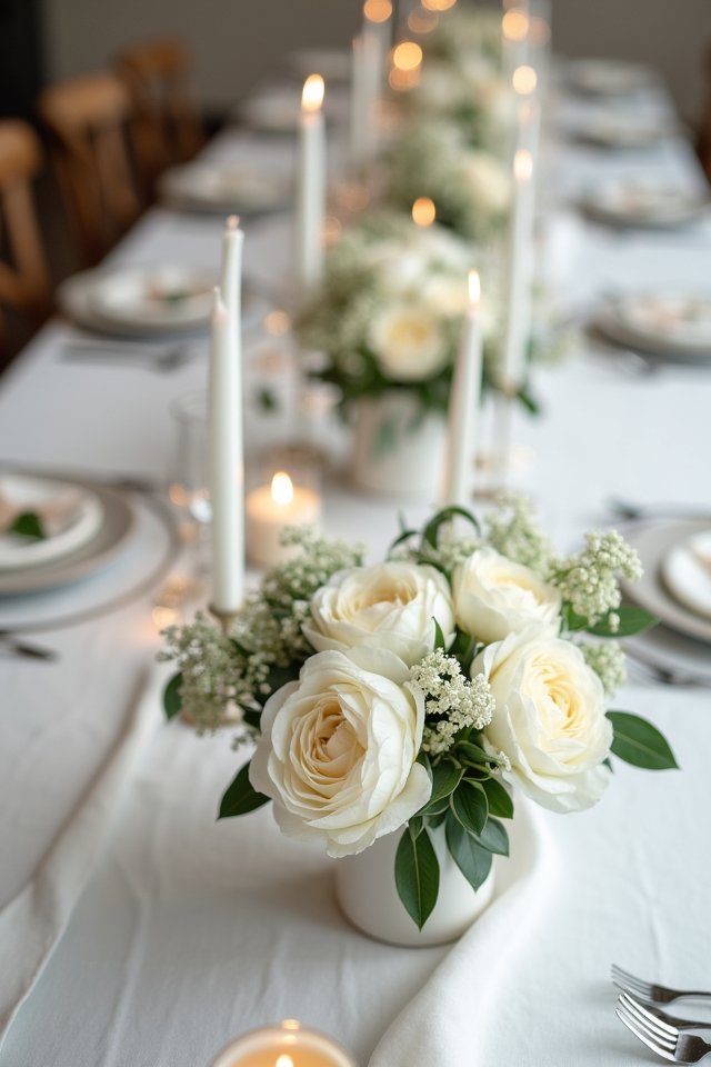 sophisticated minimalist wedding arrangements