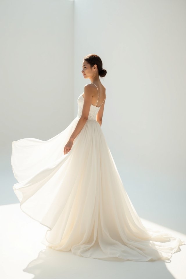 sophisticated modern minimalist gowns