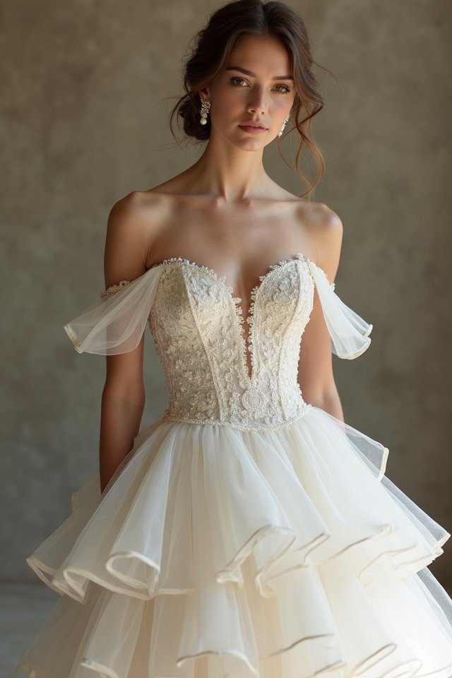 sophisticated off shoulder elegance