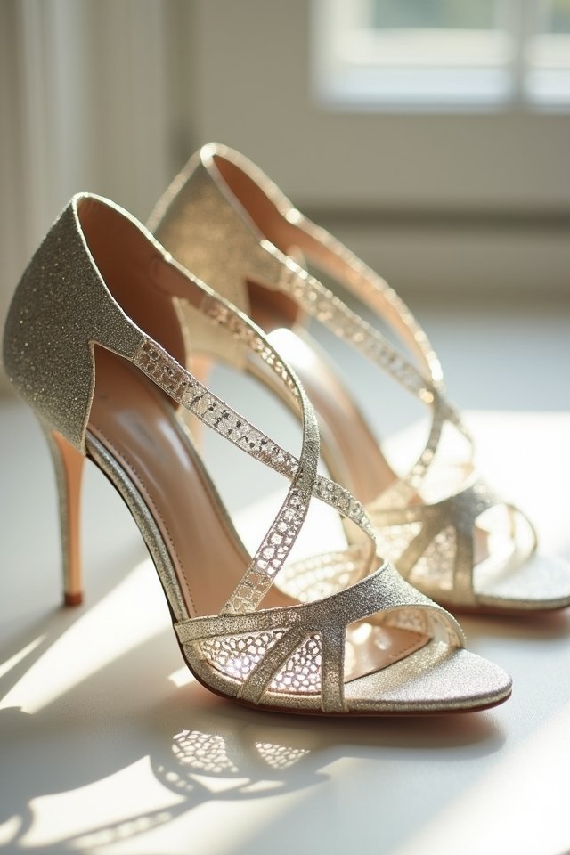 sparkle in transparent heels