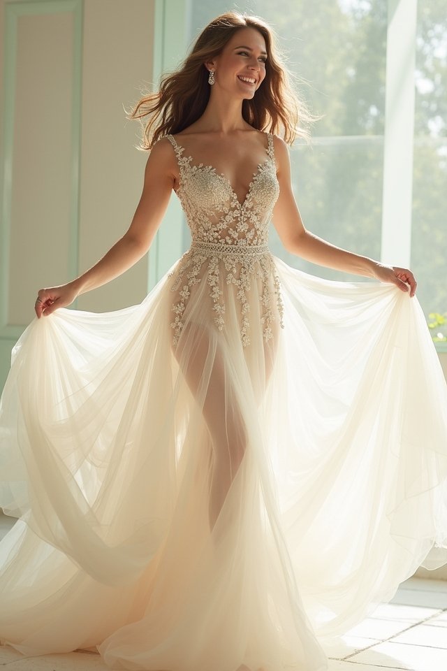 sparkling beaded wedding dress