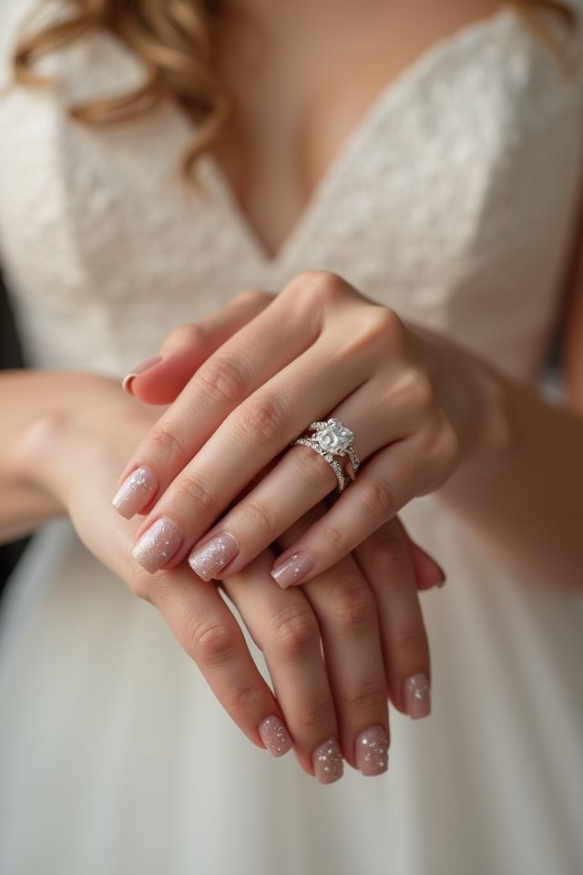 sparkling bridal nail designs