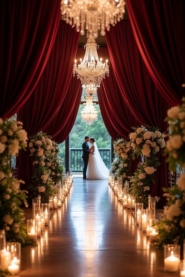 sparkling crystal candlelit pathway