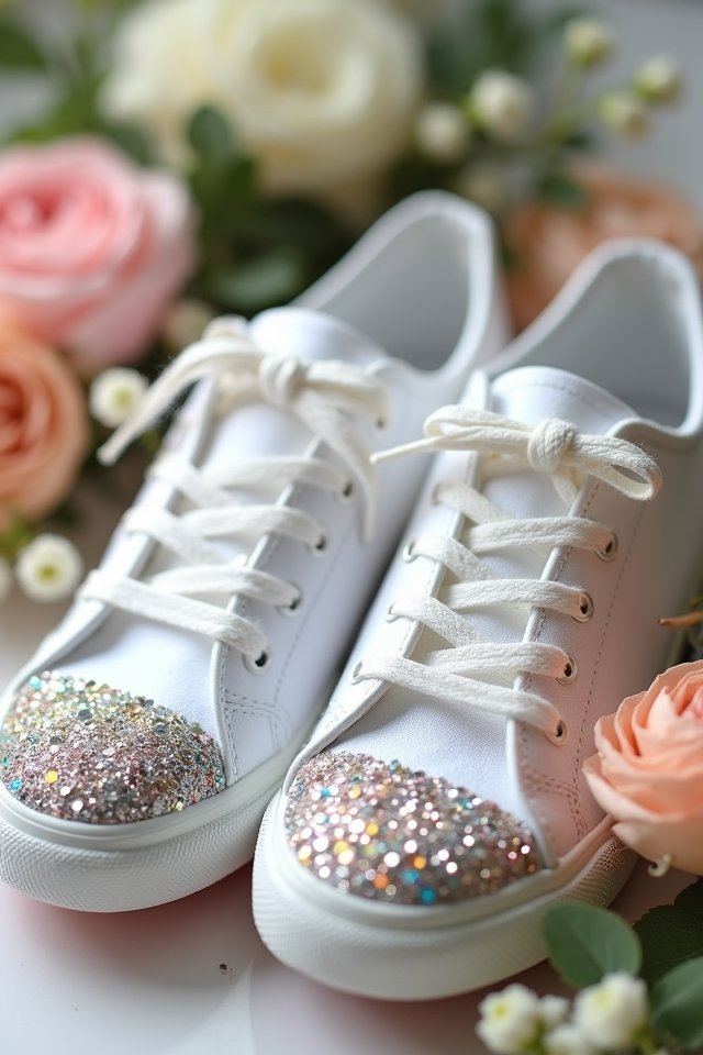 sparkling customized canvas sneakers