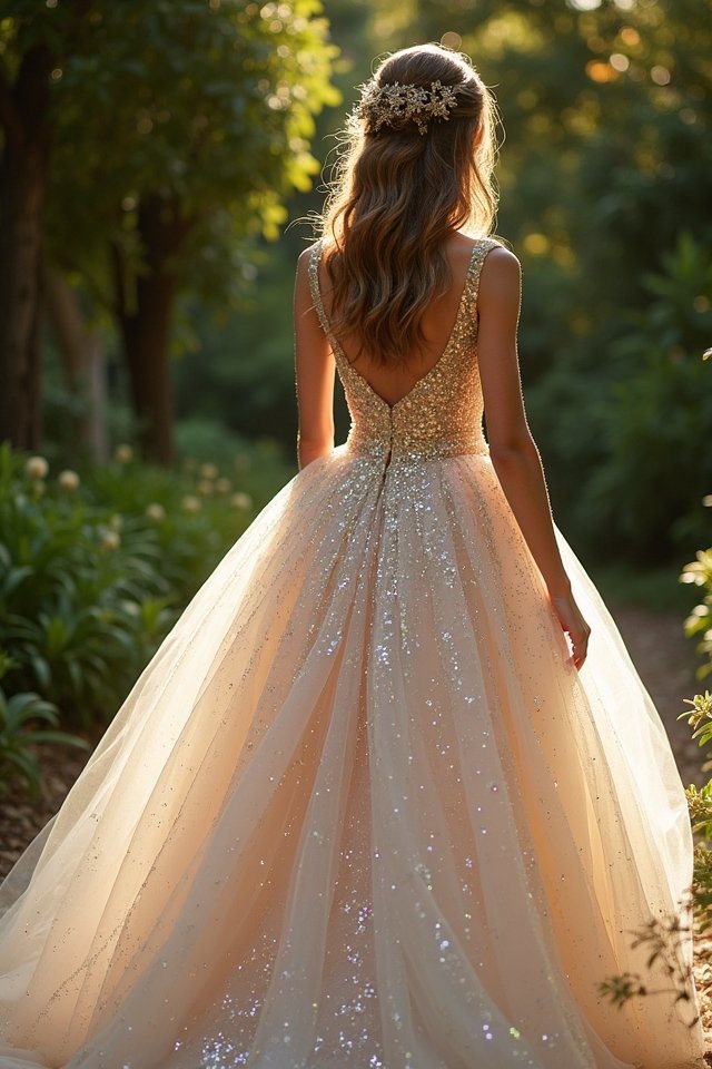 sparkling reflective sequin gown
