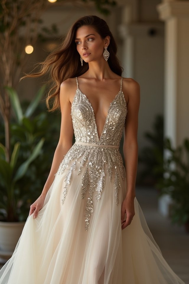 sparkling sequined cocktail dress