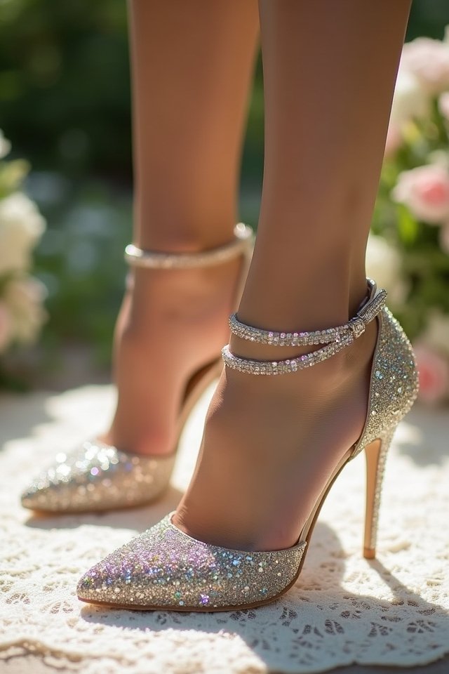 sparkling wedding sandals delight