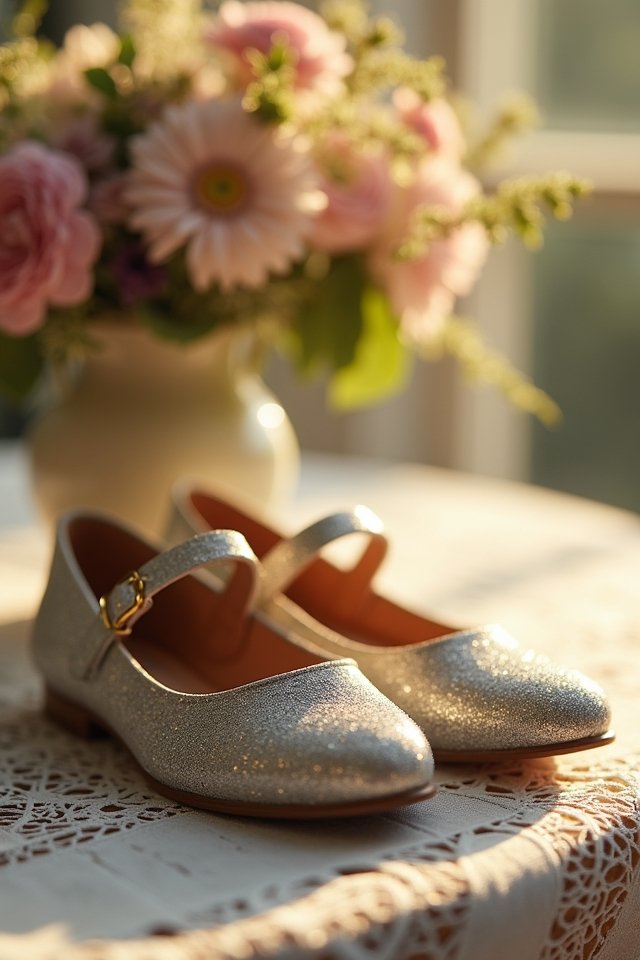 sparkling whimsical wedding flats