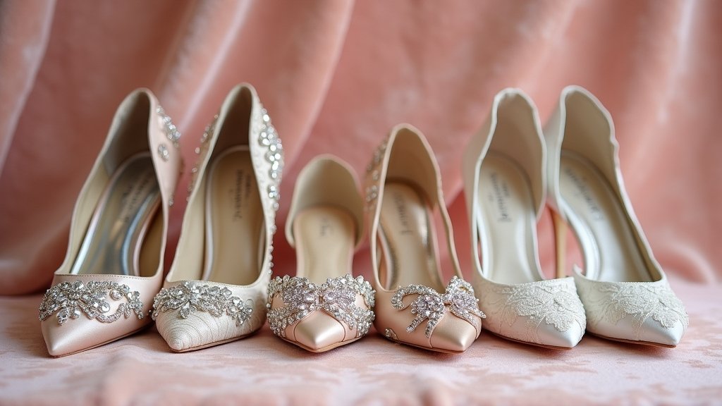 sparkly wedding shoes selection