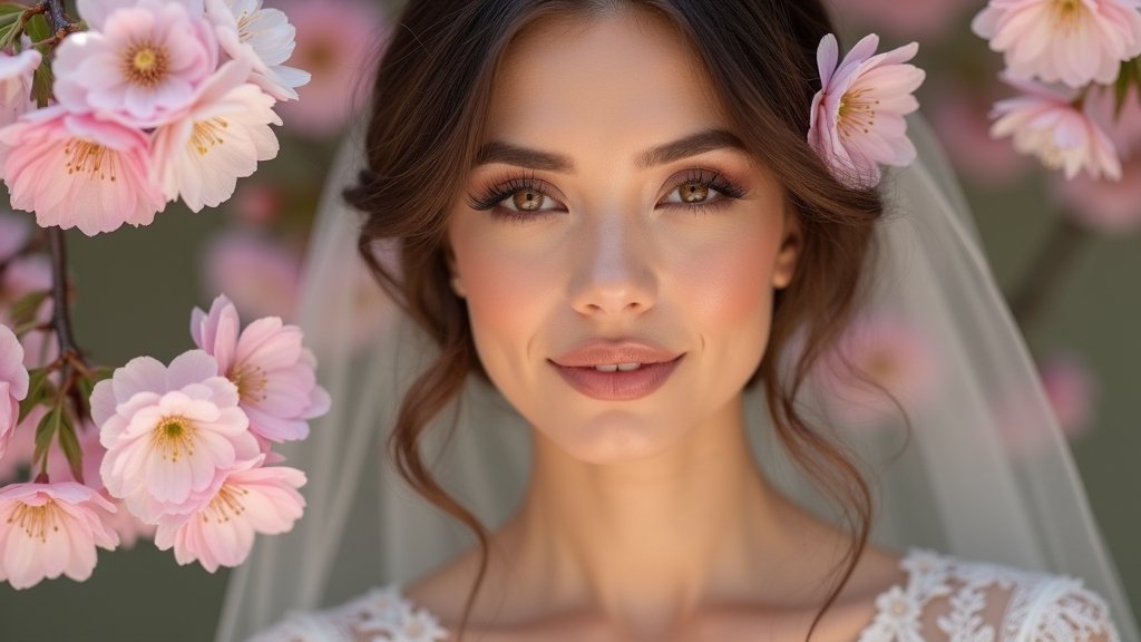spring bridal natural makeup