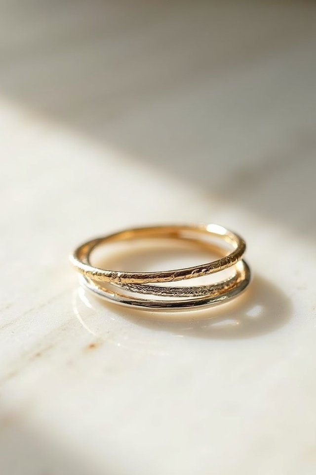 stacked rings elegant expression