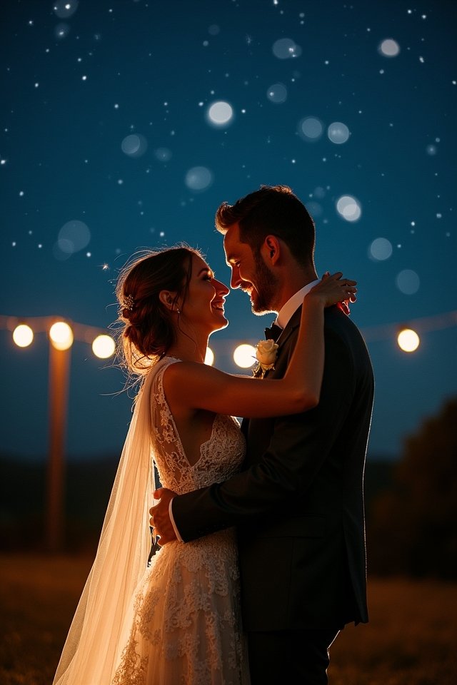 starry night love embrace