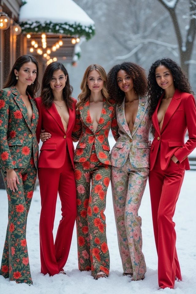 statement making printed pantsuit