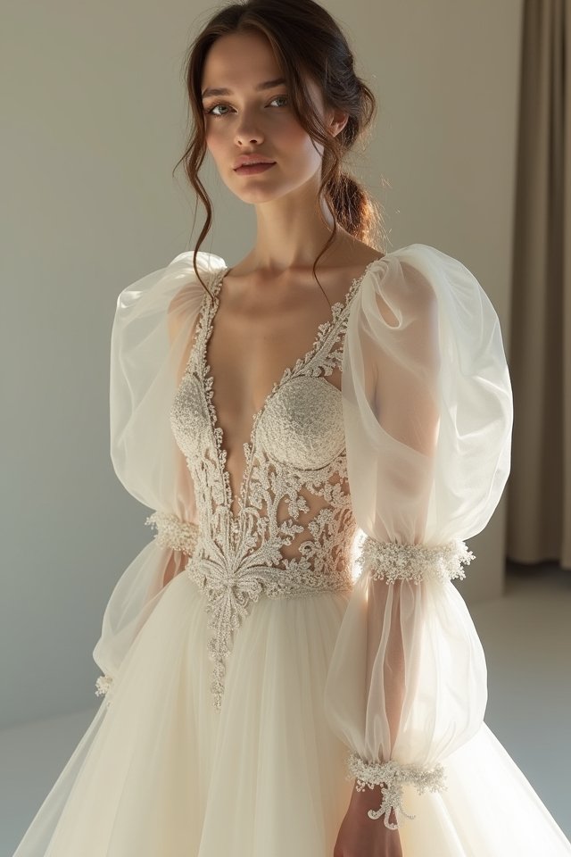 statement necklines and sleeves