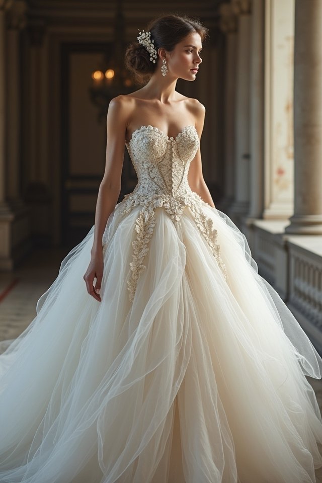 stunning dramatic ball gown