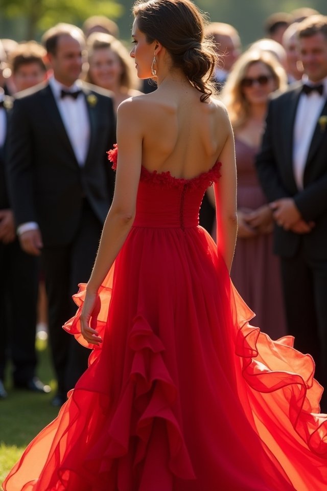 stunning flowy ruffle dress